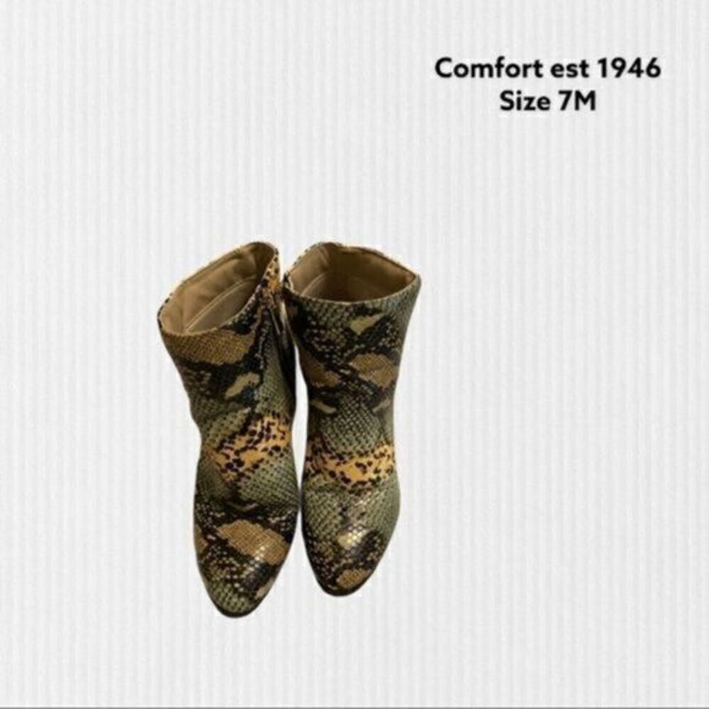 Comfort est 1946 Snakeskin Print Ankle Boots
